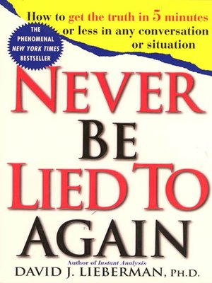 cover image of Never Be Lied to Again